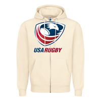 Sandshell rugby Zipper Hoodie - linhVisuals