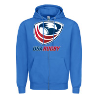 True Royal rugby Zipper Hoodie - linhVisuals