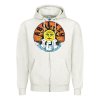 Oatmeal Heather Ice Abolish Zipper Hoodie - linhVisuals
