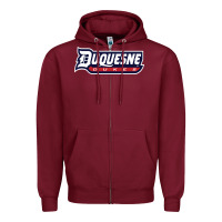 Burgundy duquesne sports Zipper Hoodie - linhVisuals