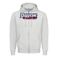 Dove Grey duquesne sports Zipper Hoodie - linhVisuals