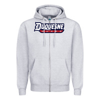 Heather Grey duquesne sports Zipper Hoodie - linhVisuals
