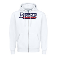 White duquesne sports Zipper Hoodie - linhVisuals