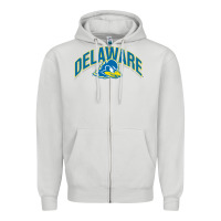Dove Grey delaware sportss Zipper Hoodie - linhVisuals