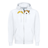 White hobbes Zipper Hoodie - linhVisuals