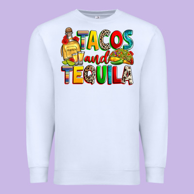Tacos And Tequila Premium Sweatshirt Designed By Ranaportraitstore