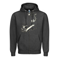 Charcoal Heather hobbes Zipper Hoodie - linhVisuals