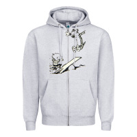 Heather Grey hobbes Zipper Hoodie - linhVisuals