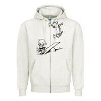 Oatmeal Heather hobbes Zipper Hoodie - linhVisuals