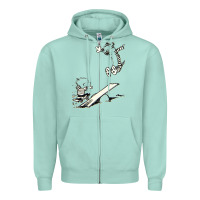 Seafoam hobbes Zipper Hoodie - linhVisuals