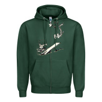 Sports Green hobbes Zipper Hoodie - linhVisuals