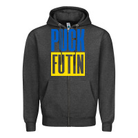 Charcoal Heather puck futin meme Zipper Hoodie - linhVisuals
