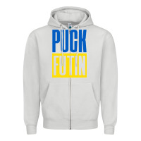 Dove Grey puck futin meme Zipper Hoodie - linhVisuals