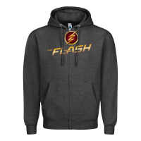 Charcoal Heather the flash 02 Zipper Hoodie - linhVisuals