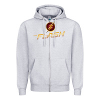 Heather Grey the flash 02 Zipper Hoodie - linhVisuals