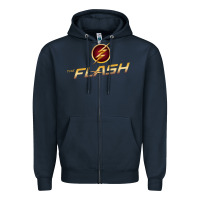 Navy the flash 02 Zipper Hoodie - linhVisuals