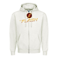 Oatmeal Heather the flash 02 Zipper Hoodie - linhVisuals
