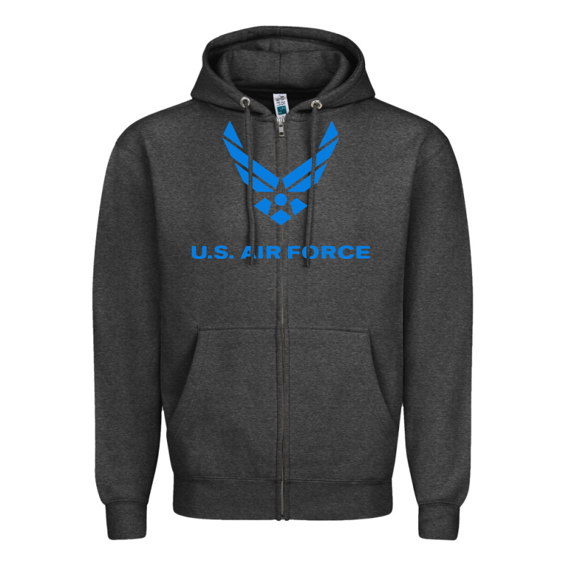 Us Force Usaf Distressed Zipper Hoodie by linhVisuals | Teevron