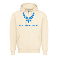 Sandshell us force usaf distressed Zipper Hoodie - linhVisuals