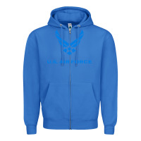 True Royal us force usaf distressed Zipper Hoodie - linhVisuals