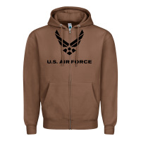 Chestnut us air force usaf distressed Zipper Hoodie - linhVisuals