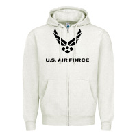 Us Air Force Usaf Distressed Zipper Hoodie | Teevron