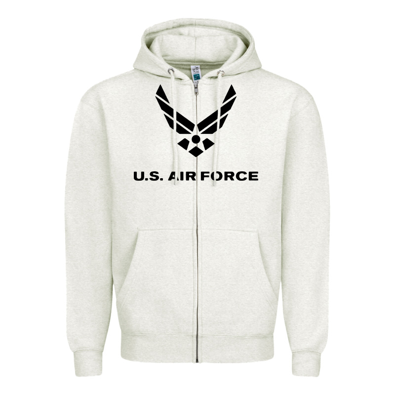 Us Air Force Usaf Distressed Zipper Hoodie by linhVisuals | Teevron