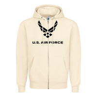 Sandshell us air force usaf distressed Zipper Hoodie - linhVisuals