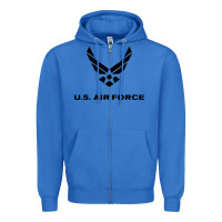 True Royal us air force usaf distressed Zipper Hoodie - linhVisuals