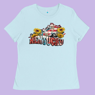 Kentucky 4th Of July Ladies Tee Designed By Fadigitalartstudio