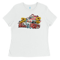 White Kentucky 4th of July Ladies Tee - FaDigitalArtStudio