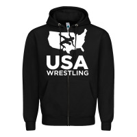 Black usa fight Zipper Hoodie - linhVisuals
