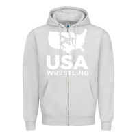 Dove Grey usa fight Zipper Hoodie - linhVisuals
