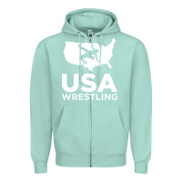 Seafoam usa fight Zipper Hoodie - linhVisuals