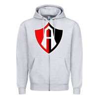 Heather Grey Atlas Football Zipper Hoodie - linhVisuals