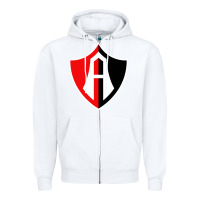 White Atlas Football Zipper Hoodie - linhVisuals