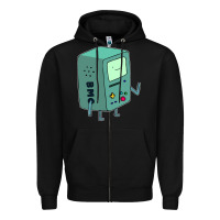 Black Bmo Adventure Time Zipper Hoodie - linhVisuals