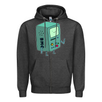 Charcoal Heather Bmo Adventure Time Zipper Hoodie - linhVisuals