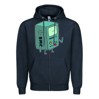 Navy Bmo Adventure Time Zipper Hoodie - linhVisuals