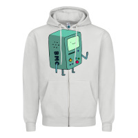 Dove Grey Bmo Adventure Time Zipper Hoodie - linhVisuals