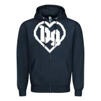 Navy Drain Gang Zipper Hoodie - linhVisuals