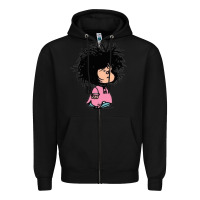 Black MAFALDA Zipper Hoodie - linhVisuals