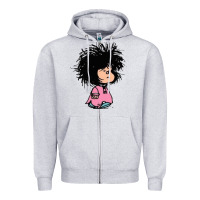 Heather Grey MAFALDA Zipper Hoodie - linhVisuals