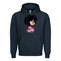 Navy MAFALDA Zipper Hoodie - linhVisuals