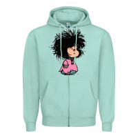 Seafoam MAFALDA Zipper Hoodie - linhVisuals