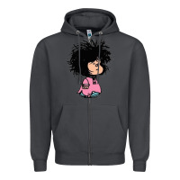 Smoke MAFALDA Zipper Hoodie - linhVisuals