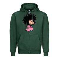 Sports Green MAFALDA Zipper Hoodie - linhVisuals