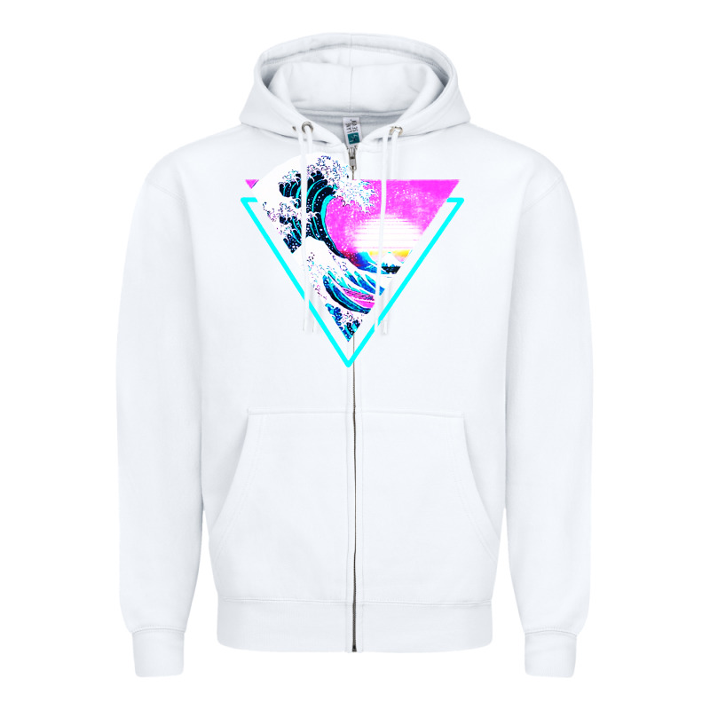 Vaporwave Aesthetic Zipper Hoodie by linhVisuals | Teevron