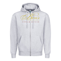 Heather Grey berns steak house Zipper Hoodie - linhVisuals