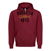 Burgundy bonefish grill Zipper Hoodie - linhVisuals